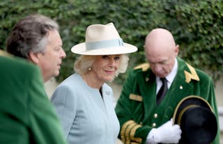 Camilla is greeted at Ascot