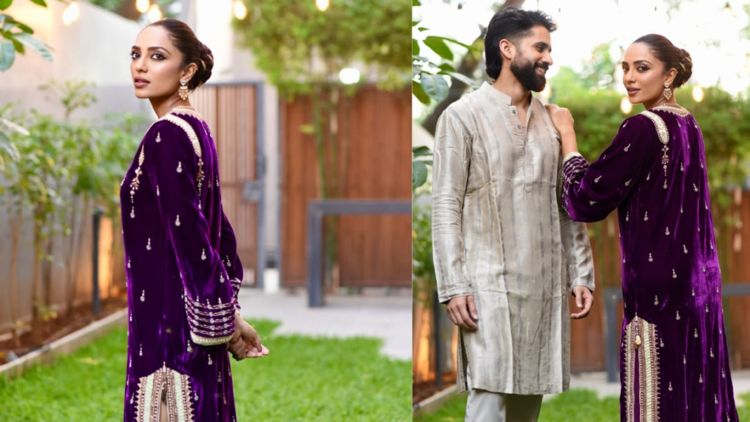 Sobhita Dhulipala Stuns In ₹54,900 Sureena Chowdhri Noori Kaftan For Diwali With Naga Chaitanya | Fashion News