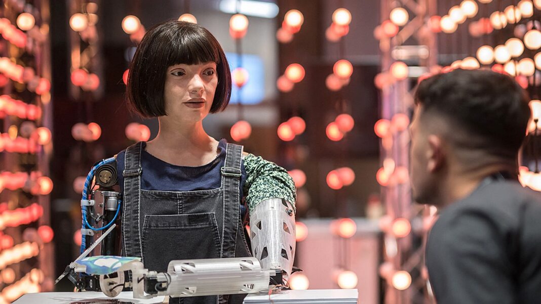 Ai-Da Robot designs Space Pod homes for future Moon, Mars bases exhibition