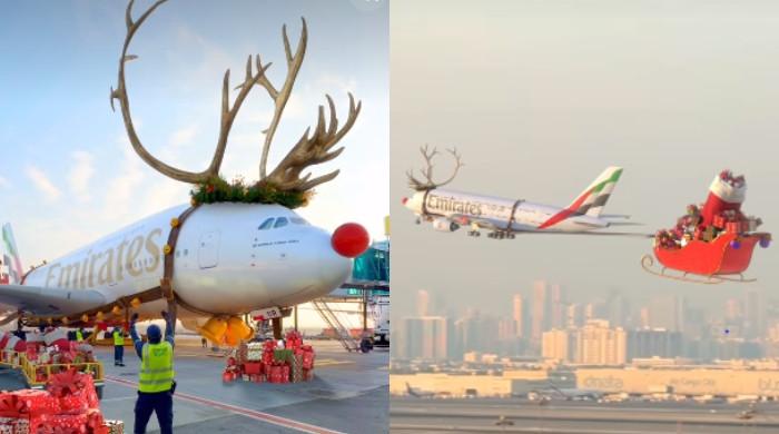 Dubai’s Emirates turns A380 into festive ‘Sleigh380’ for Christmas