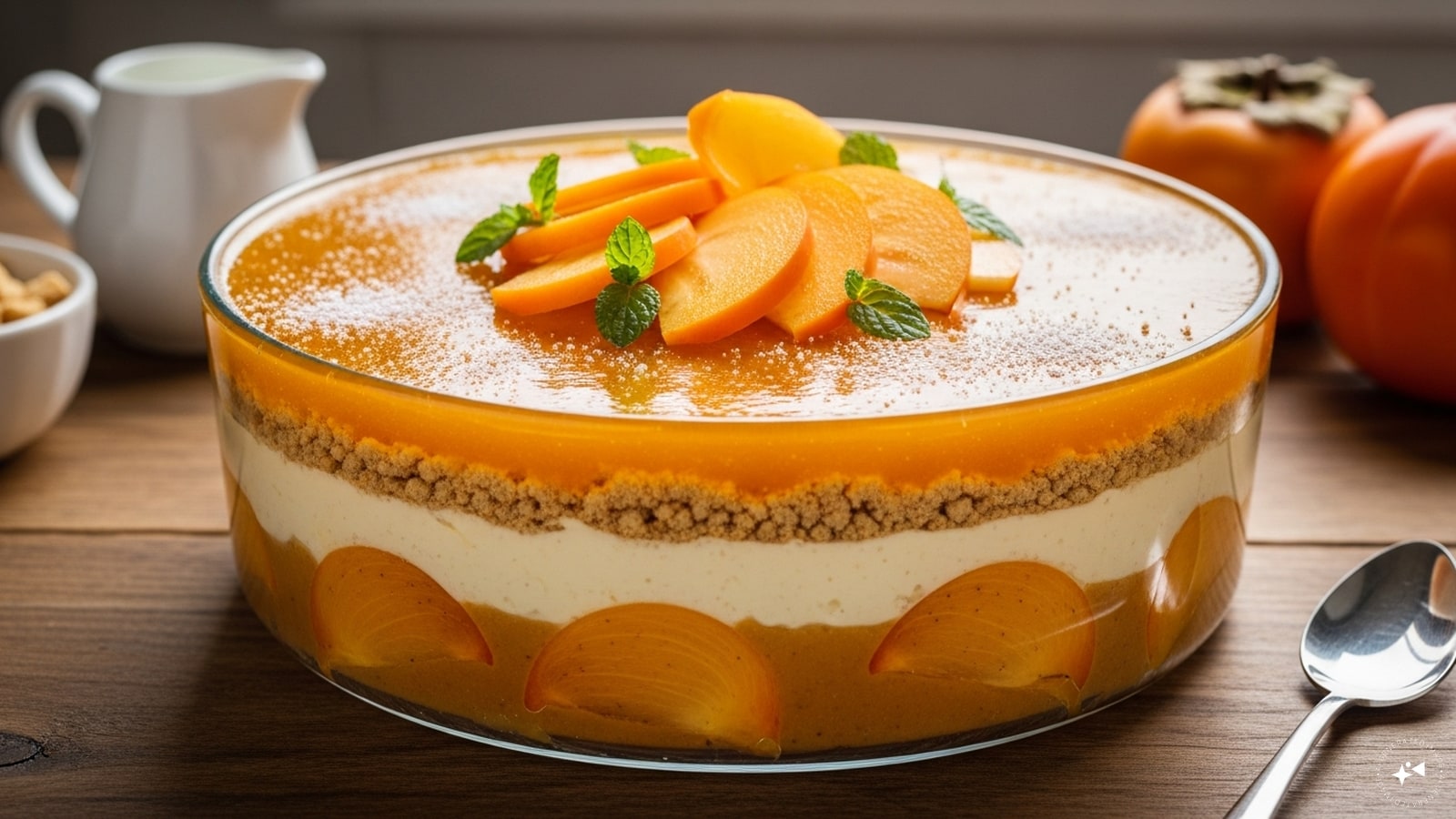 No-Bake Persimmon Pudding: Ingredients needed are 2 ripe persimmons (soft and pulpy), ½ cup fresh cream or thick yogurt (for a lighter version), a pinch of cinnamon or cardamom powder (optional), and chopped nuts or seeds for garnish. No-Bake Persimmon Pudding: Ingredients needed are 2 ripe persimmons (soft and pulpy), ½ cup fresh cream or thick yogurt (for a lighter version), a pinch of cinnamon or cardamom powder (optional), and chopped nuts or seeds for garnish.